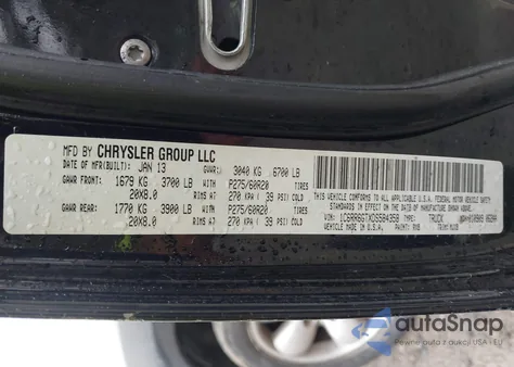 2013 Ram 1500 Lone Star from USA, damaged, VIN 1C6RR6GTXDS584358